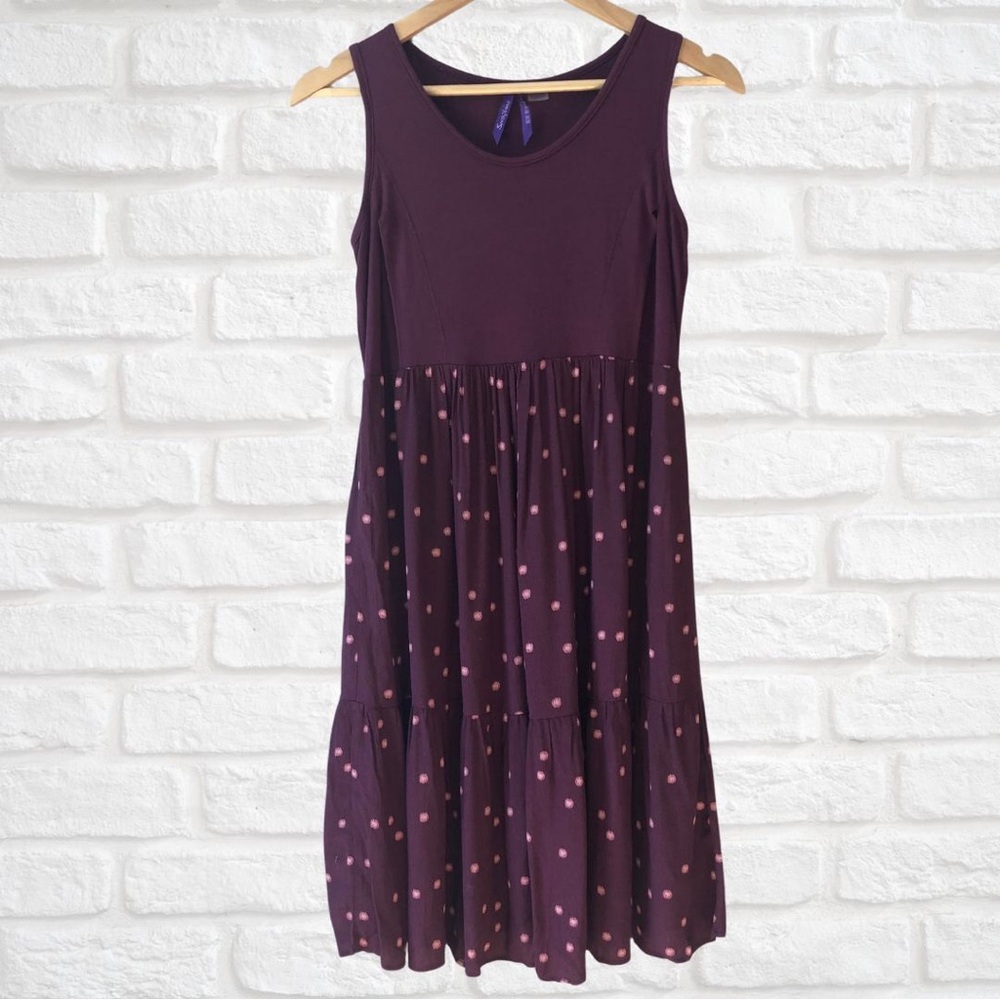 Seraphine Maternity & Nursing-Friendly Dress, Burgundy, Lightweight, Size US 2